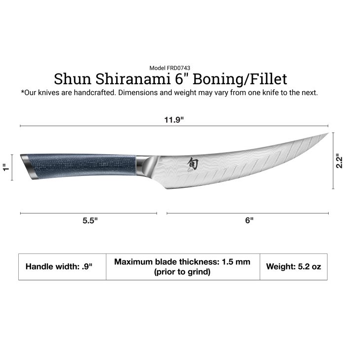 Load image into Gallery viewer, Shun Shiranami 6" Boning &amp; Fillet Knife
