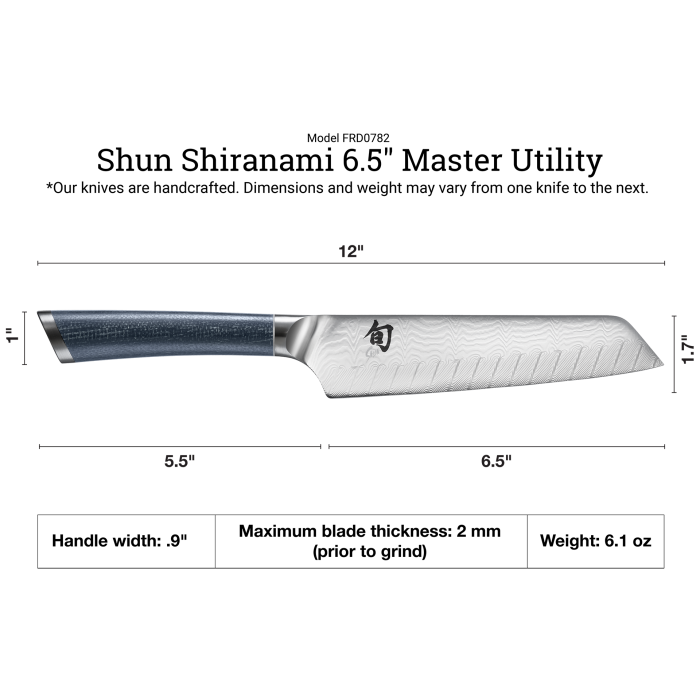 Load image into Gallery viewer, Shun Shiranami 6.5" Master Utility Knife
