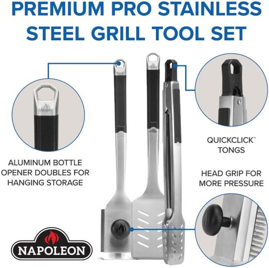 Napoleon Premium Grill 3-Piece Tool Set