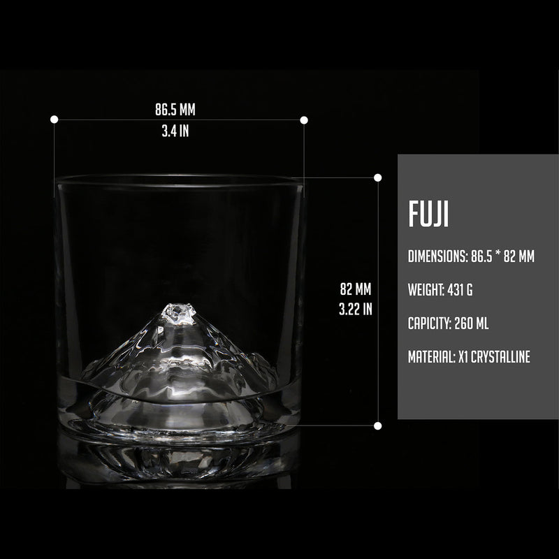 Load image into Gallery viewer, Liiton Fuji Crystal Whiskey Glasses Set of 2
