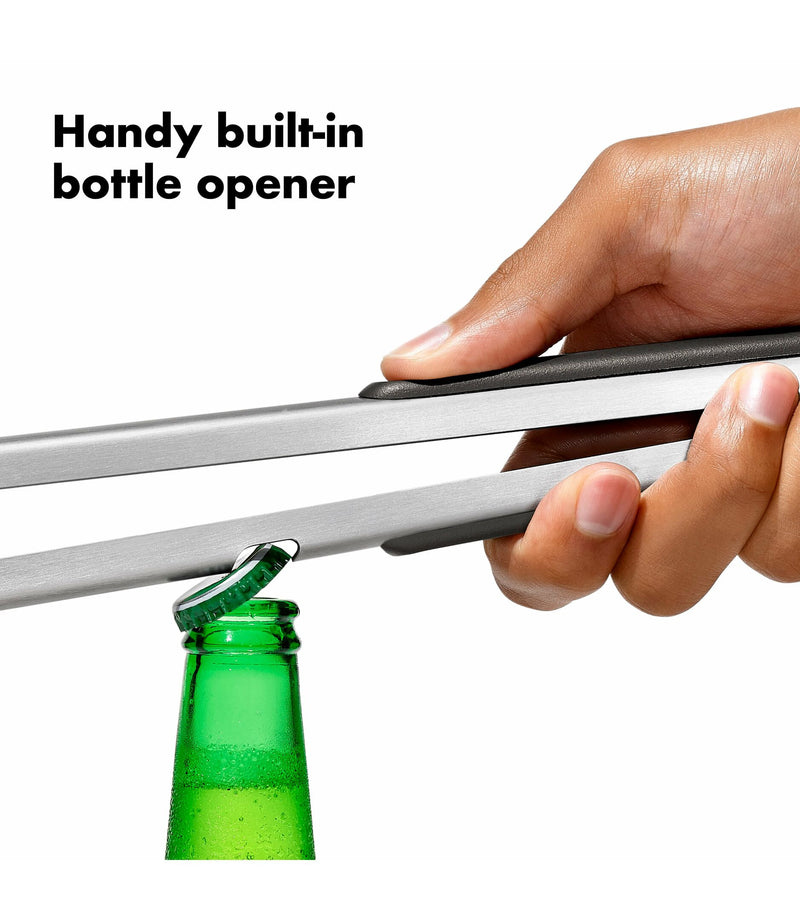 Load image into Gallery viewer, OXO Grilling Tongs with Built-In Bottle Opener
