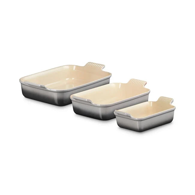 Load image into Gallery viewer, Le Creuset Heritage 3-Piece Rectangular Baking Dish Set
