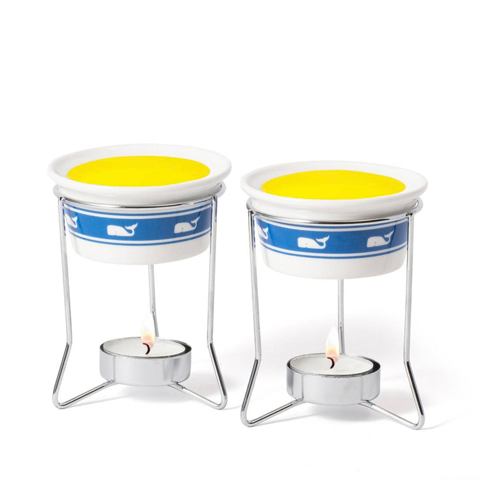 Nantucket Seafood Nautical Whale Butter Warmers, Ceramic, Set of 2