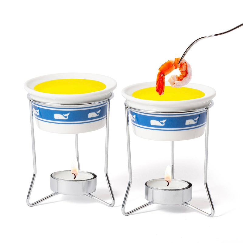 Load image into Gallery viewer, Nantucket Seafood Nautical Whale Butter Warmers, Ceramic, Set of 2
