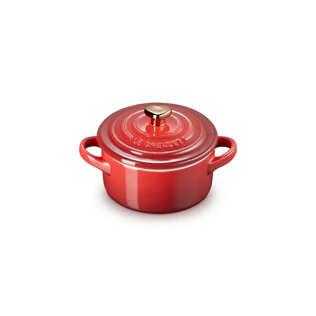 Load image into Gallery viewer, Le Creuset Mini Cocotte with Gold Heart Knob
