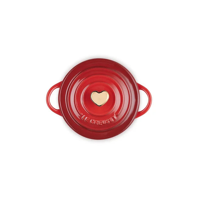 Load image into Gallery viewer, Le Creuset Mini Cocotte with Gold Heart Knob
