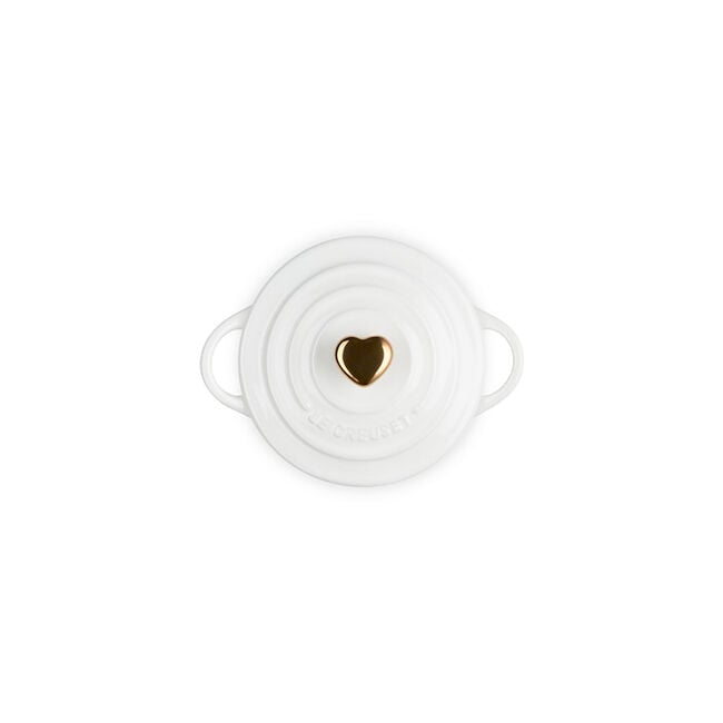 Load image into Gallery viewer, Le Creuset Mini Cocotte with Gold Heart Knob
