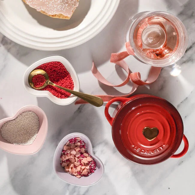 Load image into Gallery viewer, Le Creuset Mini Cocotte with Gold Heart Knob
