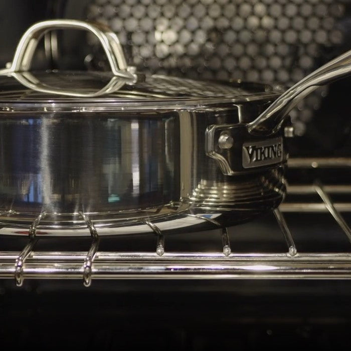 Load image into Gallery viewer, Viking PureGlide Pro 3-Ply 4.5-Quart Saute Pan with Metal Lid

