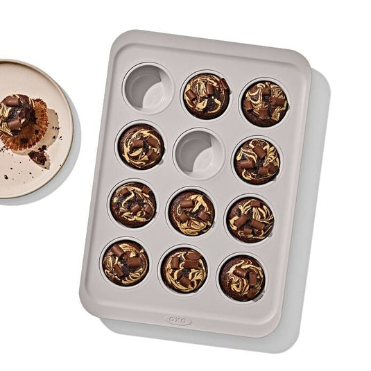 OXO Non-Stick Pro Ceramic Coated Metal Bakeware 12 Cup Muffin Pan