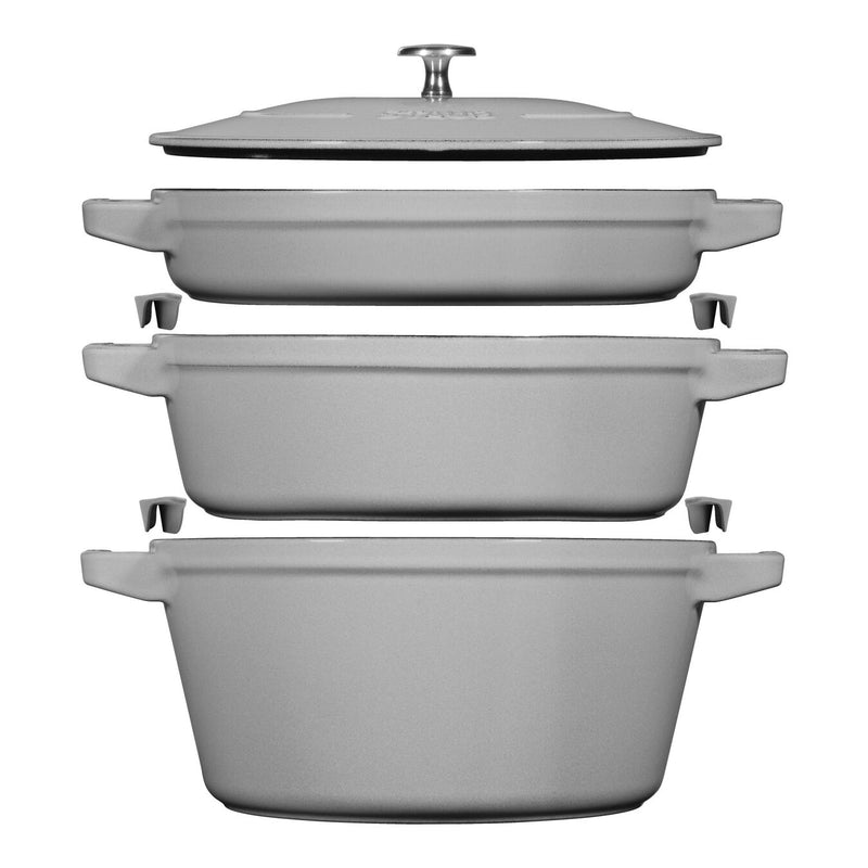 Staub Stackable Enameled Cast Iron 4-Piece Set – Atlanta Grill Company