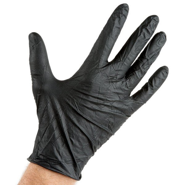 Load image into Gallery viewer, Lavex Industrial Black Powder-Free Nitrile 100PK Disposable Gloves
