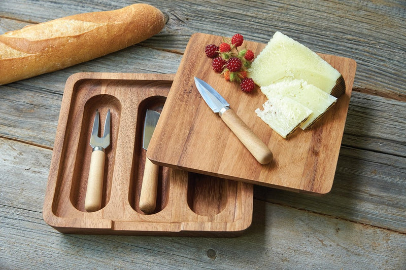 Load image into Gallery viewer, Ironwood Gourmet Cheese Board and Knife Set
