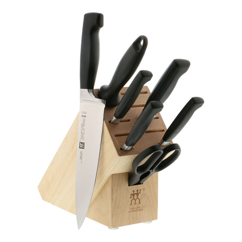 Zwilling Four Star 8pc Anniversary Knife Block Set - Natural *Flash Sale