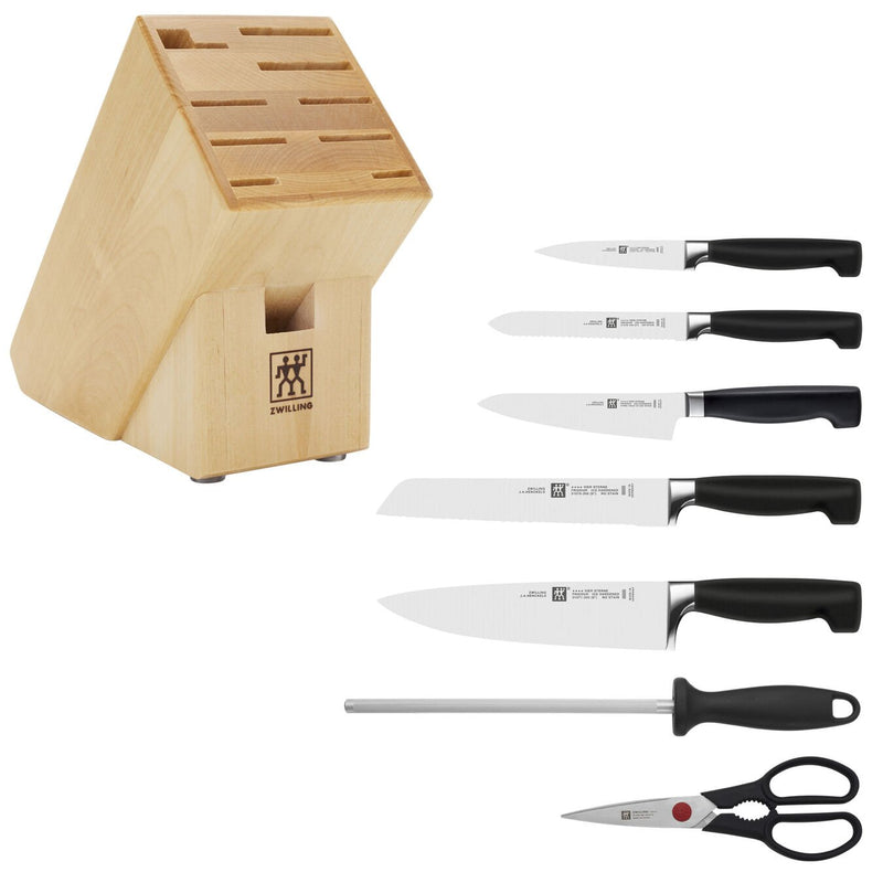 Load image into Gallery viewer, Zwilling Four Star 8pc Knife Block Set
