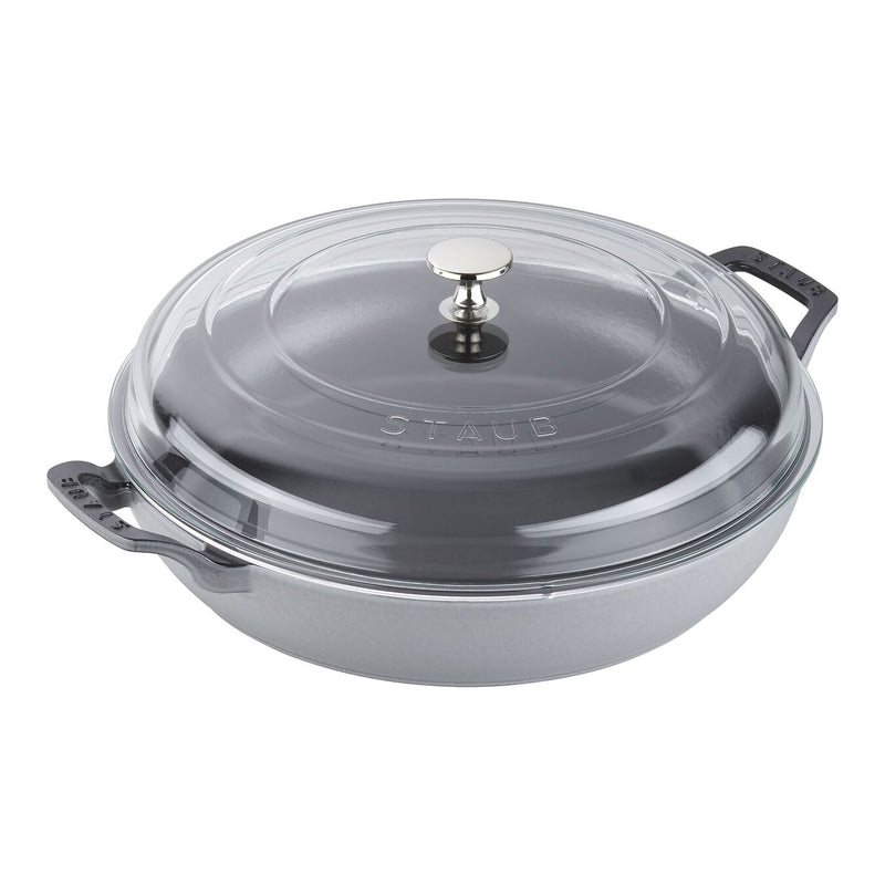 Load image into Gallery viewer, Staub 3.5 Qt. Braiser w/ Glass Lid
