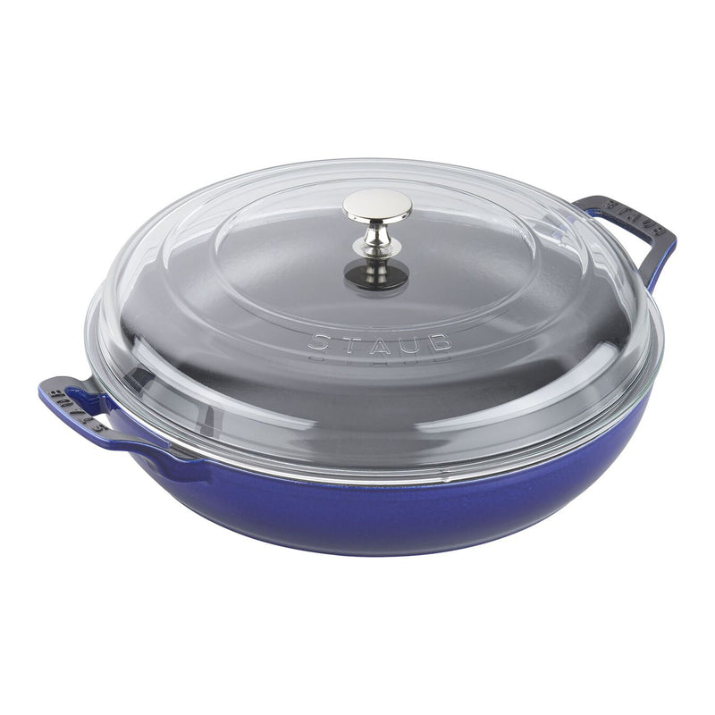 Load image into Gallery viewer, Staub 3.5 Qt. Braiser w/ Glass Lid
