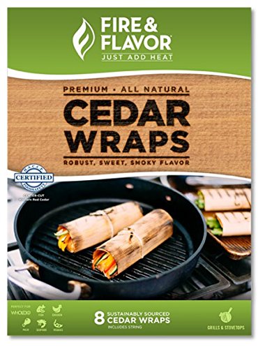 Fire & Flavor 8.5 x 6.25 Inch Western Red Cedar Wraps (8 Papers), 2 Ou ...