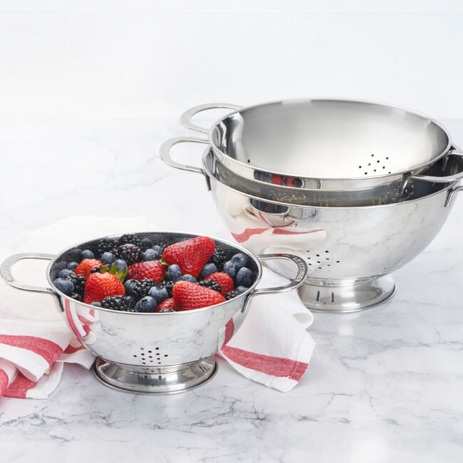 Load image into Gallery viewer, Le Creuset Stainless Steel Colanders, Set of 3
