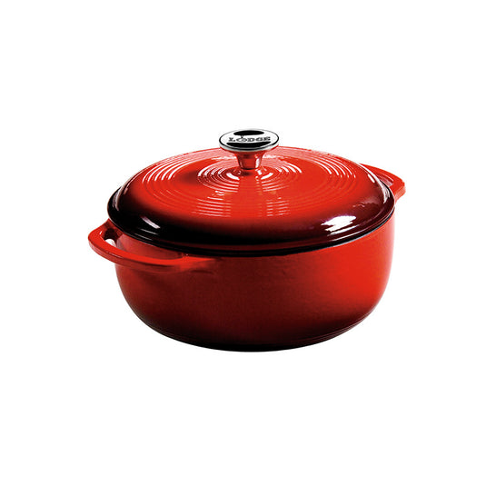 Lodge 4.5 qt Dutch Oven Red Cherry on Top USA Enamel – Atlanta Grill Company