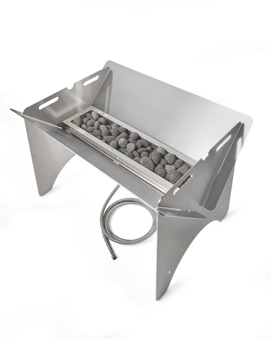 Pitts & Spitts Stainless Steel Gas Firepit