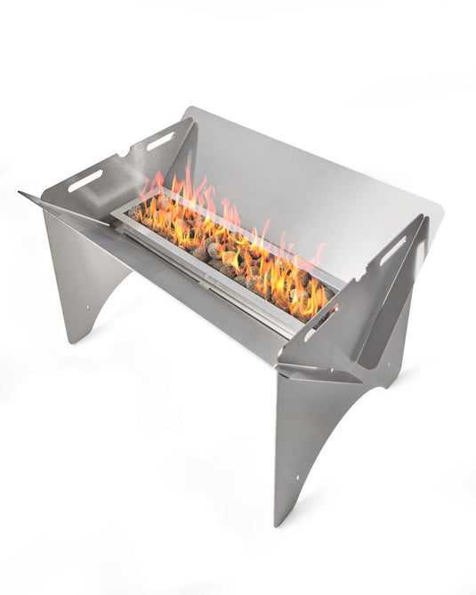 Pitts & Spitts Stainless Steel Gas Firepit