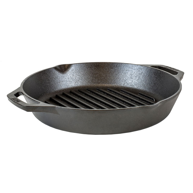 Load image into Gallery viewer, Lodge 12&quot; Dual Handle Cast Iron Grill Pan
