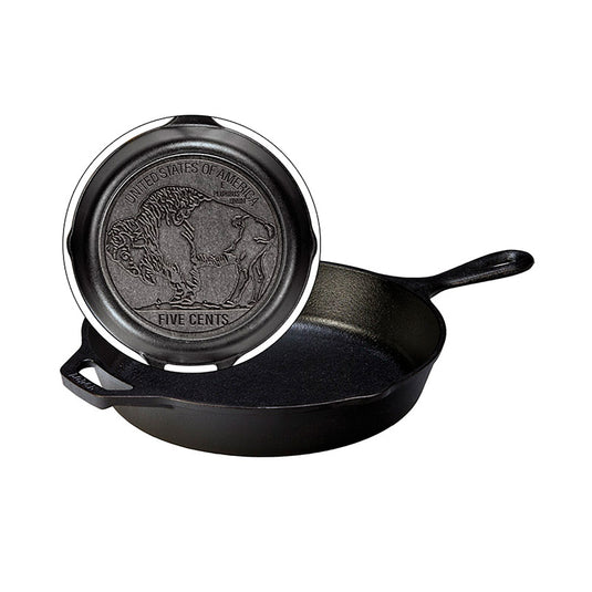 Lodge 10.25 Inch Cast Iron Pan, With Loop Handles, Fits 10 Inch Glass –  Atlanta Grill Company