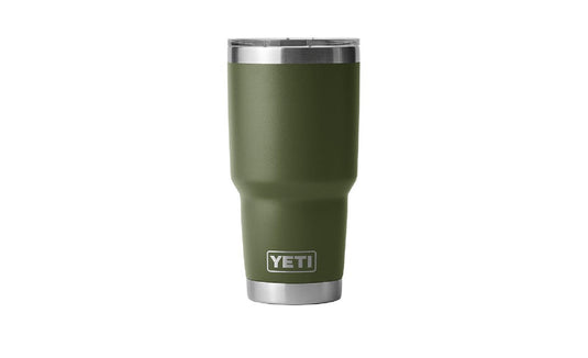 REAL YETI 26 Oz. Laser Engraved Camp Green Stainless Steel Yeti With Chug  Cap Rambler Bottle Personalized Vacuum Insulated YETI 