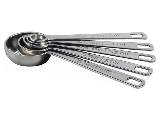 Chef's Series, Heavy Duty Gauge Stainless Spice Measuring Spoons