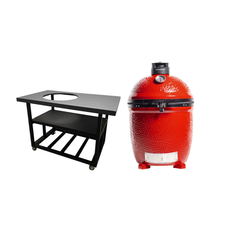 Load image into Gallery viewer, PCE Aluminum Top/Frame Knockdown Grilling Table Complete Package - Grill Included
