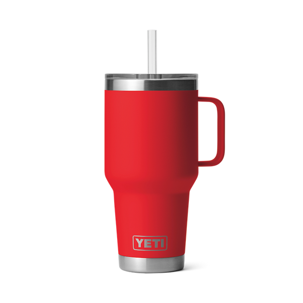 YETI Rambler 26 oz Straw Cup, Vacuum Insulated, Stainless  Steel with Straw Lid, Rescue Red: Tumblers & Water Glasses