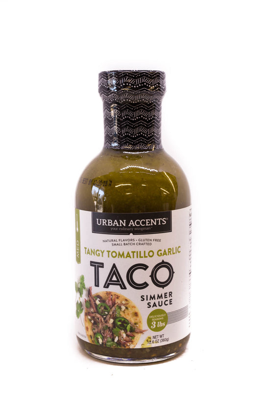 Urban Accents: Tangy Tomatillo Garlic Taco Simmer Sauce