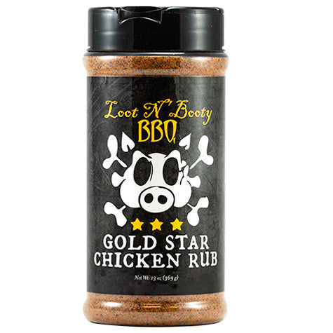Loot N' Booty BBQ Gold Star Chicken Rub  – 13 OZ
