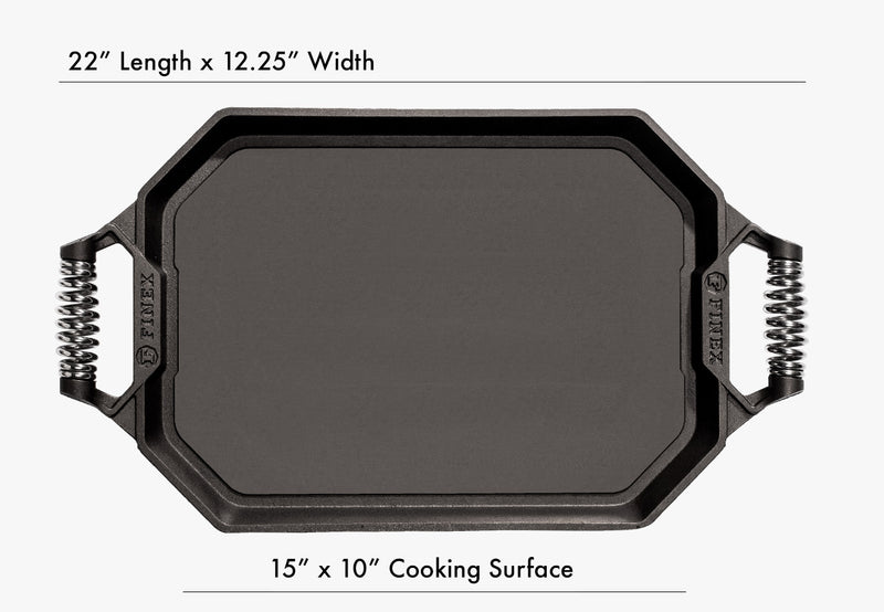 Load image into Gallery viewer, Finex Cast Iron Double Burner Griddle
