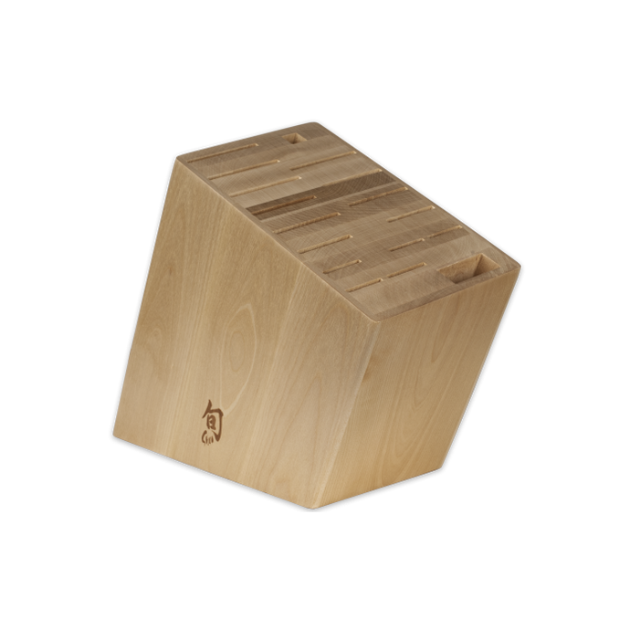 Shun 17–Slot Angled Block (Birch)