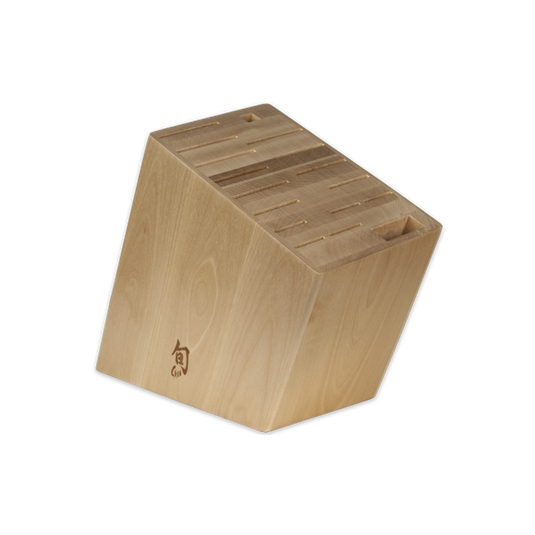Shun 17–Slot Angled Block (Birch)