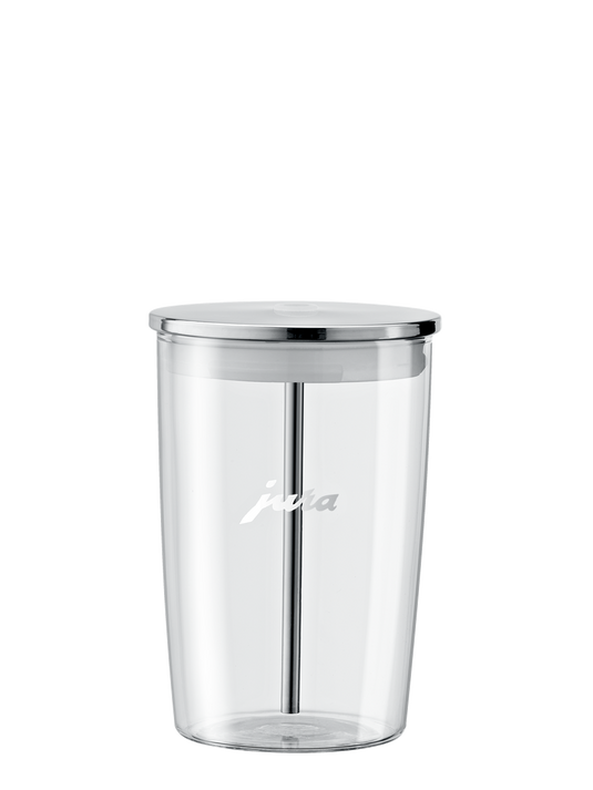 JURA 17-Oz. Glass Milk Container with Stainless Steel Lid +