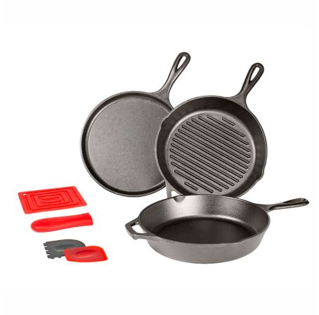 Lodge Essentials 6-Piece Cast Iron Pan Set