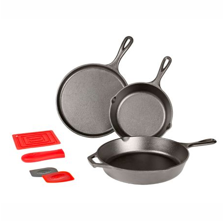 Lodge Essentials 6-Piece Cast Iron Skillet Set