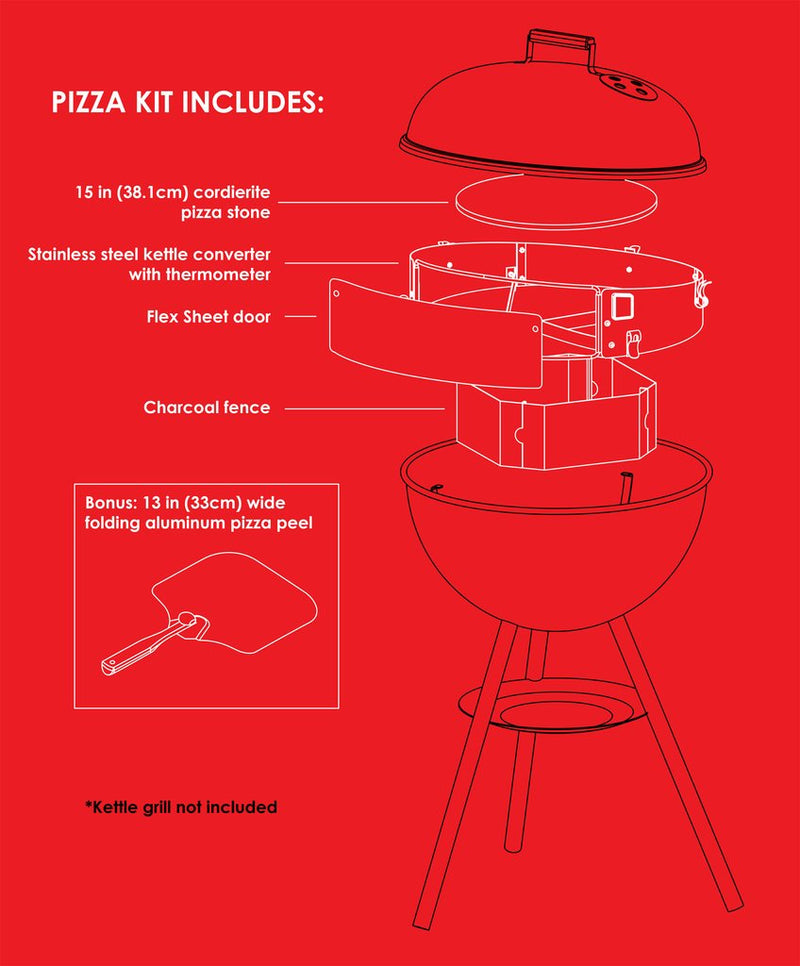 Load image into Gallery viewer, Pizzacraft PizzaQue® Pizza Kit for Kettle Grills
