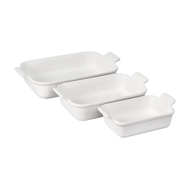 Load image into Gallery viewer, Le Creuset Heritage 3-Piece Rectangular Baking Dish Set
