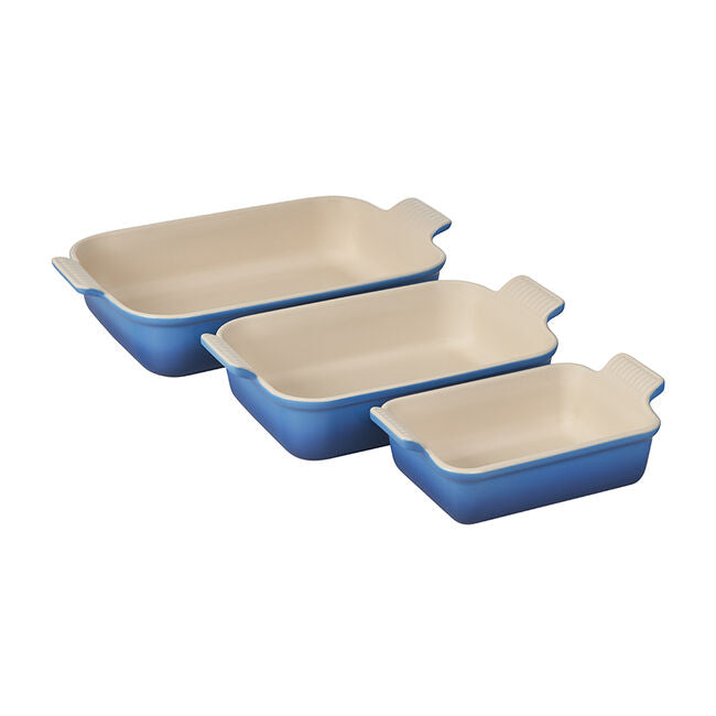 Le Creuset Heritage 3-Piece Rectangular Baking Dish Set